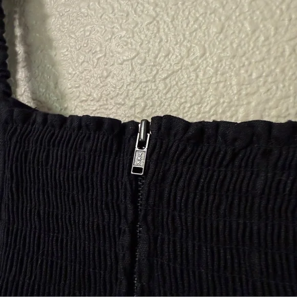 NWOT Reformation Tana Linen Maxi Dress Black Relaxed Summer Holiday M Size 6-8 - Picture 4 of 8